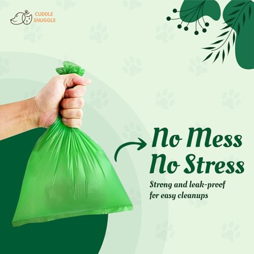 Image of Compostable Dog Poop Bags, 90 Count (6 Rolls) | Leak-Proof, Extra Thick, Biodegradable Waste Bags | Eco-Friendly Pet Cleanup | Potty Picker Bags for Dogs |(Green /Red)