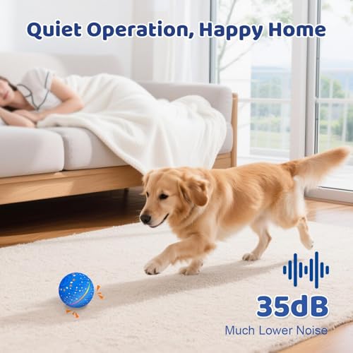 Hundespielzeug Intelligenz, Hundeball Interaktives Hundespielzeug, Intelligentes Wicked Ball Dog Ball mit 3 Spielmodi, RGB LED Lichtern, Interaktiver Spielball für Hunde Kleine, Mittlere, Große