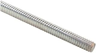 ZR1038 Rod Threaded Galvanised 3/8 in 10 Ft, Silver Galvanized
