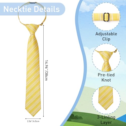 Enlision Boy Tie Striped Pre-Tied Plaid Kid Necktie4