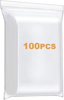 100 PCS 7" x 9" Thick Clear Zip Poly Lock Plastic Bags Seal Reclosable Zip Bag Durable 2.4 Mil Photo Cards Envelopes Snacks Seeds Zipper Bags