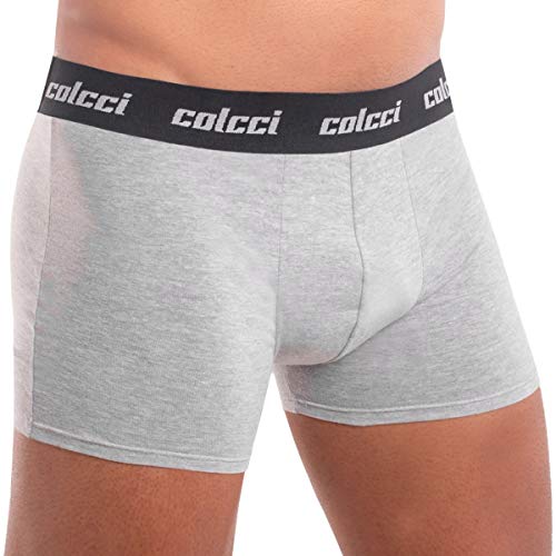 Kit 2Cueca Boxer Cot Elast , Colcci, Masculino, Cinza Mescla/Preto, G