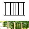 Handrails for Outdoor Steps 3 Ft Transitional Handrail, Outdoor Stair Railing Fits 1 to 3 Steps, Wrought Iron Handrail for Concrete Steps?3 Steps?