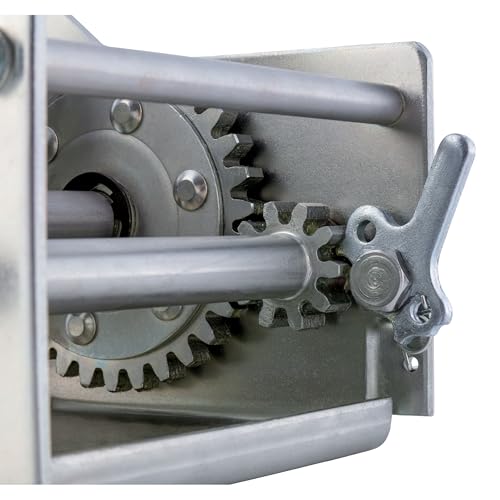 CURT 29538 Hand-Crank 2-Speed Winch, 3,800 lbs, 5.1:1 High, 15.8:1 Low Gear Ratio, 9.6" Handle by CURT - Image 3