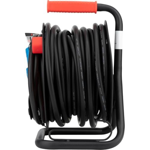 Enrouleur Schuko/CEE P17 20m Protec noir et bleu pour camping-car - 6