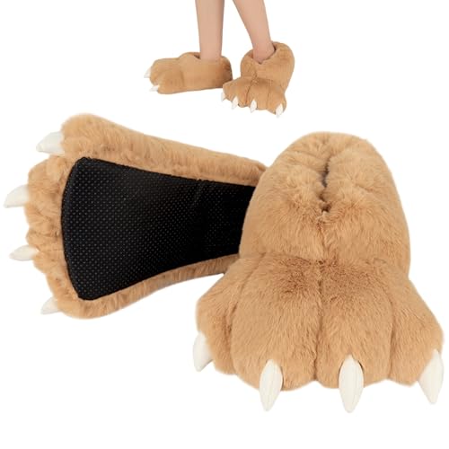 Pantoufles pattes d'animaux contre les pieds froids et glissades