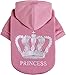 EXPAWLORER Princess Dog Cat Fleece Sweatershirt Hoodies Pink XS