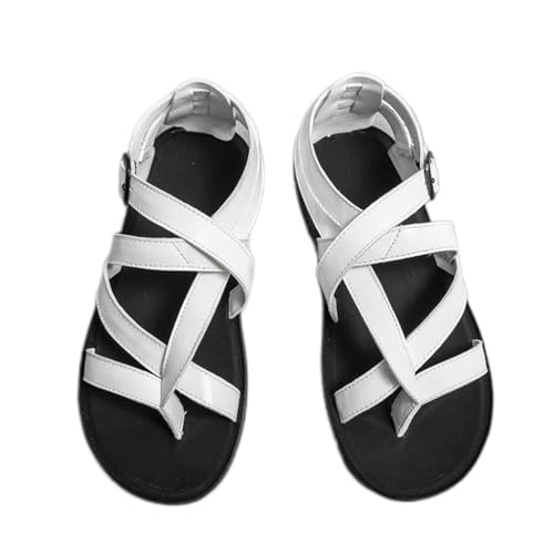 YMGSCC Men Leather Sandals Men Slippers Holidays Sandals Beach Shoes Men Soft Breathable Casual Shoes(OneColor,39)