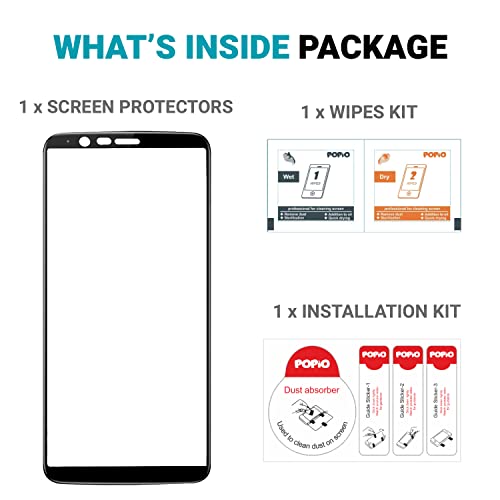 Image of POPIO Military-Grade Gorilla Tempered Glass For OnePlus 5T | 9H Hardness, Edge-to-Edge, Bubble-Free