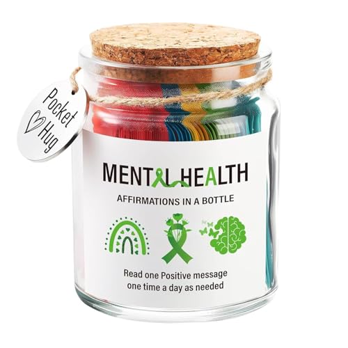 Bouteille d'affirmation positive comme cadeau surélevant aux notes de motivation pour vos proches