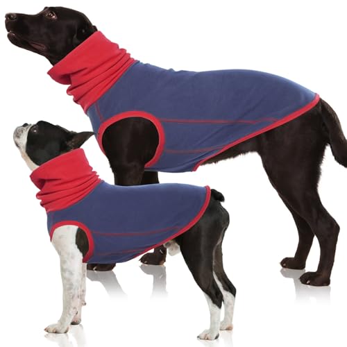 Nanaki Dog Fleece Shirt, Stretch Fleece Pullover Sweater & Turtleneck Sleeveless Vest, Sweatshirt Winter Jacket Tank Top, Cozy Vest to Keep Warm for Small Breed Dogs, All-Day Comfort Sweaters