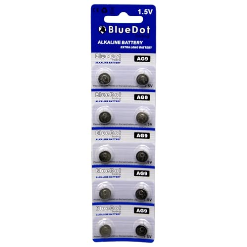 BlueDot Trading AG10 LR1130 LR54 LR54 1.5V Alkaline Coin Cell Battery for Watch, Hearing Aid, Calculator, Flashlights, Keyless Entry, Batteries, 10 Count