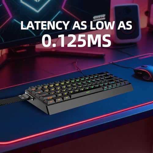 Image of IROK ND68 68 Keys Wired Magnetic Switch Keyboard, 0.005MM RT Accuracy, 8KHZ Polling Rate /Latency As 0.125MS /256KHZ Single Key Scan Rate /ARGB,Hot Swappable,Gasket Structure Gaming Keyboard(Black)