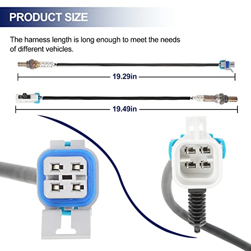 Sensor de oxígeno para Chevrolet y GMC 4 piezas miniatura 5
