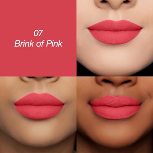Image of Colors Queen Luscious Lips - Non Transfer Creamy Matte Lipstick | Highly Pigmented with Smooth Application | Long Lasting Lipstick Waterproof | Smudge Proof Lipstick for Women (07 - Brink of Pink - 3.5)