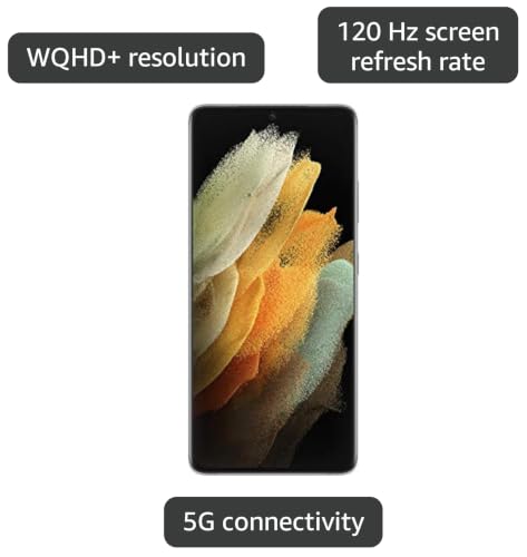 Image of SAMSUNG Galaxy S21 Ultra 5G Factory Unlocked Android Cell Phone 128GB US Version Smartphone Pro-Grade Camera 8K Video 108MP High Res, Phantom Silver