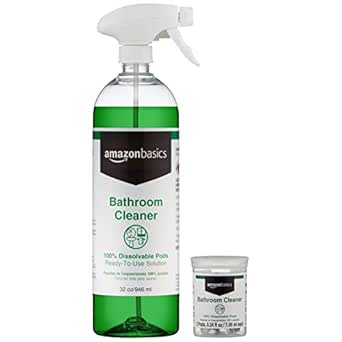 Amazon Basics Dissolvable Bathroom Cleaner Kit with 3 Refill Pacs ...