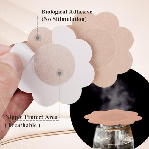 YIUERTEO 60 Peças Pasties Nipple Covers - Protetores De Mamilo Descartáveis, Protetores De Mamilo Nã