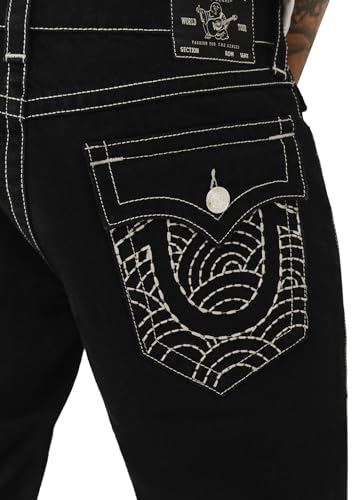 True Religion Men's Ricky Single Needle Flap Sashiko BK Pocket 1/2"3