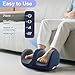 CCHYF Shiatsu Foot Massager with Heat, Foot and Calf Massager for Circulation and Pain Relief, Plantar Fasciitis, Massage Feet/Arm/Calf/Ankle with Kneading Rolling, Gifts for Women & Men, Blue