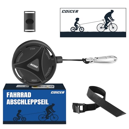 COICER Fahrrad Abschleppseil Kinder, 2M Fahrrad Traktionsseil, Eltern Kind...