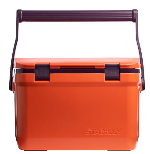 Image of Stanley Adventure Outdoor Cooler 16 qt | Heavy Duty Outdoor Camping Cooler with Easy Carry Top Handle | 36 Hour Cooling Ice Chest for 21 Cans| BPA-Free | Tigerlily Plum