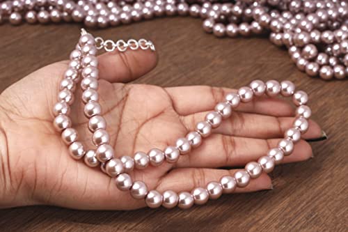 Image of JFL Combo Imitation 6mm Round Pearl Necklace Set Moti Mala Pearl Set With Earrings,Bracelet Handcrafted Jewellery for Less