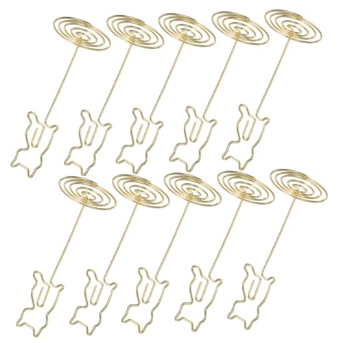 NUOBESTY 10 Piezas Soporte de Tarjetas para Mesa con Fuerte Sujeción Portatarjetas Elegante para Boda Oficina Restaurante Sociales