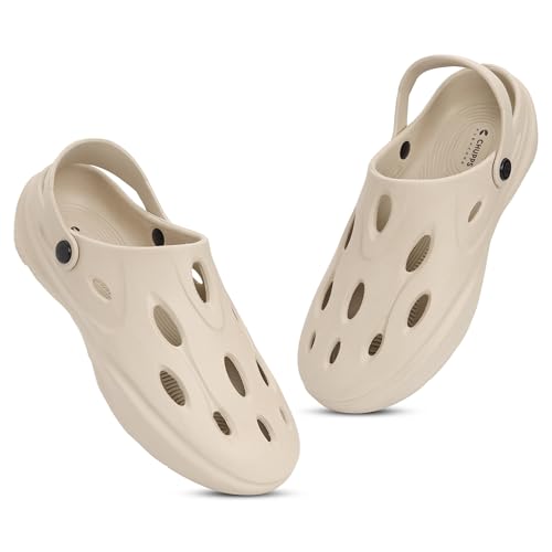 Image of CHUPPS Gator Clogs for Men | Lightweight EVA Clogs | Anti-Slip Sole | Cushioned Footbed | Breathable Ventilation | Adjustable Back Strap | Waterproof Casual Garden Clogs for Men