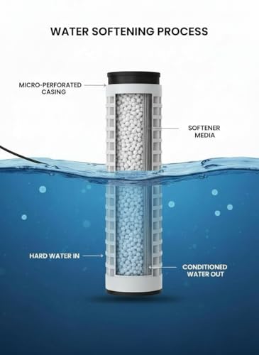 Image of Hard Water Softener for House - Disable Calcium and Magnesium Scaling, Reduce Hair Loss and Skin Itching, Protect RO Filter, Washing Machine, Water Heater, Plumbing Fixture from Scaling (1)