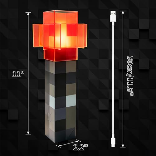 Image of AIDYVOI 7 Color Changing Night Light, Wall Torch Lamp for Boys, Rechargeable Decor Night Lamp, Hand Held & Wall Mountable Table Light for Costume Cosplay Party Room Decor