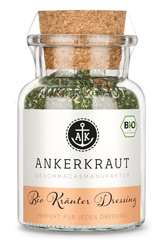 Ankerkraut BIO Kräuter Dressing, Würzmischung für Dressing, 80 g im Korkenglas, Dressing mit Geschmack in Bio-Qualität, Salat-Gewürz für zu Hause, Kochen & lecker Essen