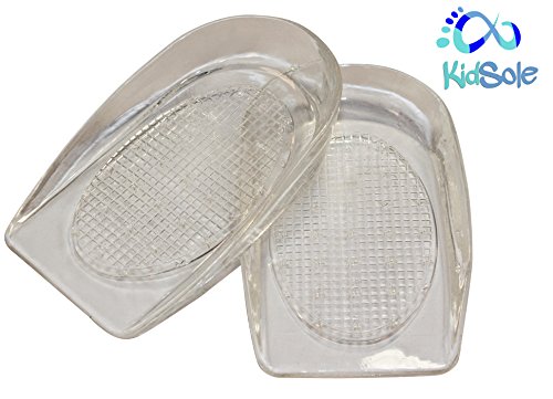 2 Pack - HeelStar by KidSole Shock Absorbing Lightweight Gel Heel Cups for Kid's with Sensitive Heels, Heel Spurs, Plantar Fasciitis, or Ankle Pain (2 Pair, 4 HeelCups)