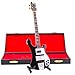 Dselvgvu Wooden Miniature Electric Bass Guitar with Stand and Case Mini Musical Instrument Electric Bass Guitar Replica Collectible Figurines Model Home Decoration Birthday Gifts (7.87