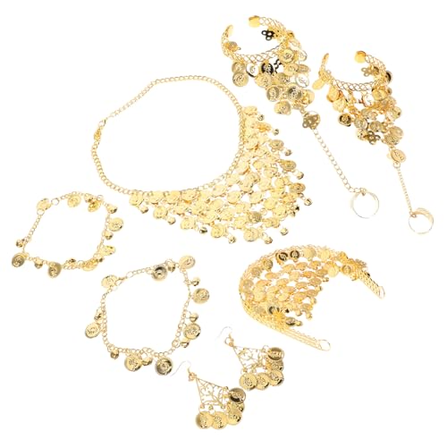Accesorios de danza del vientre con acabado dorado pulido para escenarios