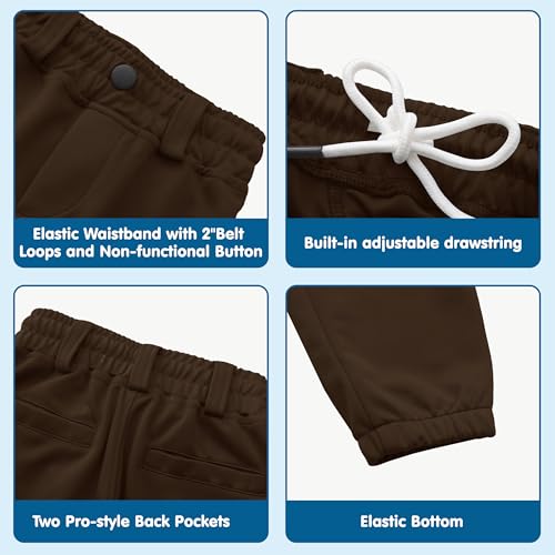 Image of MIVEI 2T 3T 4T 5T to 16Years Toddler Baseball Pants Youth Boys Tball Pants