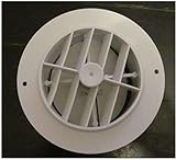 4" White Round Rotaire Grille Damper Heat AC Outlet Register Vent 3840RWH RV