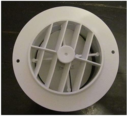 4" White Round Rotaire Grille Damper Heat Ac Outlet Register Vent 3840Rwh Rv #TOP20