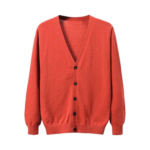 QZH.DUAO Men's Casual Slim Fit Long Sleeve Button Front V Neck Knit Cardigan Sweater