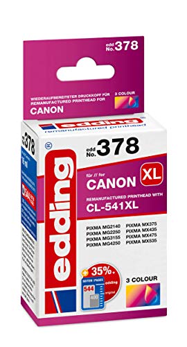 Edding Cartuccia Per Stampante Edd-378, 3 Colori, 16 Ml, Resa 540 Pagine, Sostituisce Canon Cl-541Xl
