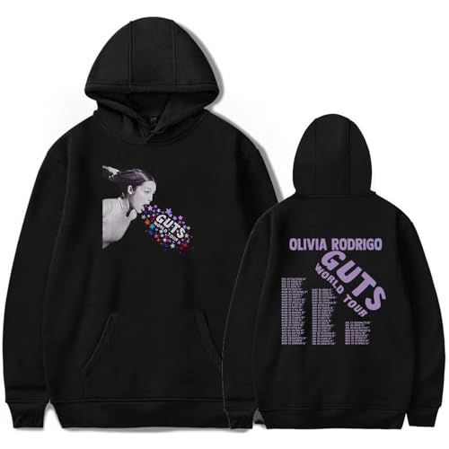 YeWebloomfield Hoodie Olivia Rodrigo Guts World Tour Printed Sweatshirt Street Casual Hoodie Long-sleeved Sweatshirt