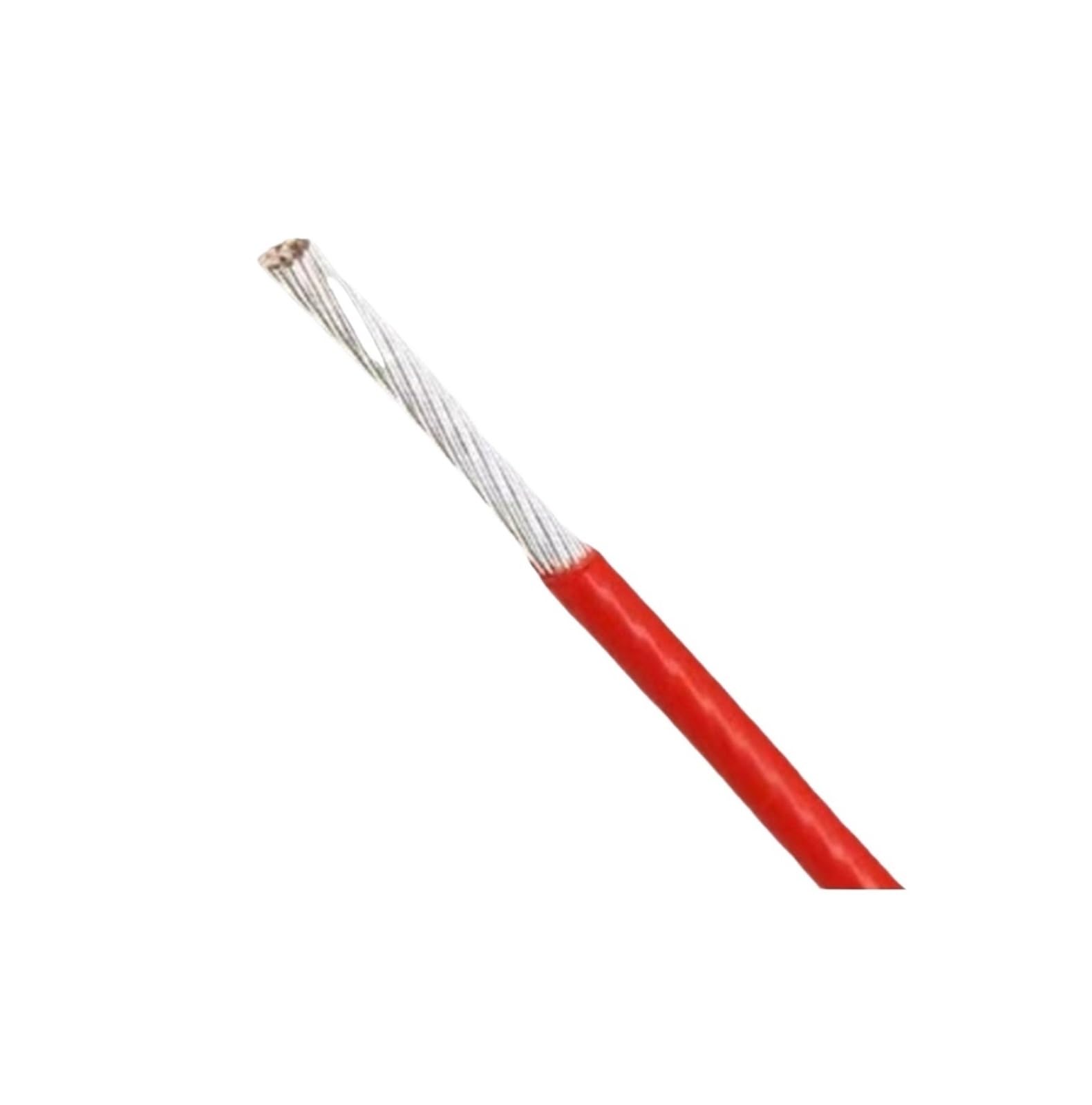 Cable electrónico Chapado en Plata PTFE, 1/2/5/8/10/20/30/50m, pureza aislada, Altavoz de Audio, señal de Auriculares, Cable de Cobre(Red 2m,10AWG)