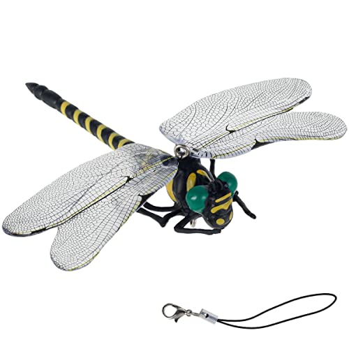 Simulation Big Dragonfly Fake Dragonfly Insect Mold Pvc Large Simulation Dragonfly Multifunctional Realistic Outdoor Hanging Ornament Dragonfly Mould Toy For Garden Backpack(Safety Needle Plus Cash) #TOP5