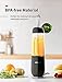 SHARDOR Portable Smoothie Blender Personal Blender for Shakes Juice with 2 Bottles 1 Ice Cube Tray, Black