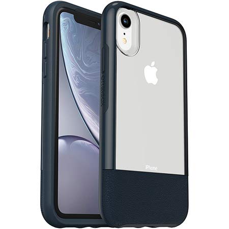 Otterbox Ultra Slim Case For Iphone Xr (Only) With Tempered Glass Screen Protector - Leather Accent And Scratch Resistant - Retail Packaging - Jade Deep Blue/Clear #TOP7