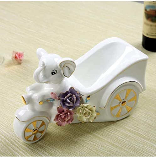 Soporte para botella de vino de cerámica estilo elefante miniatura 5