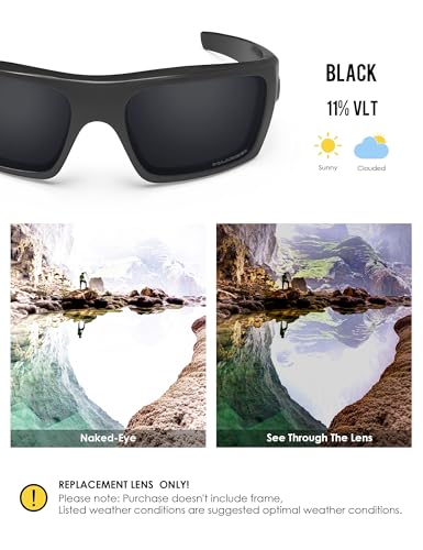 Image of BLAZERBUCK Polarized Replacement Lenses for Oakley Si Ballistic Det Cord OO9253 Sunglass