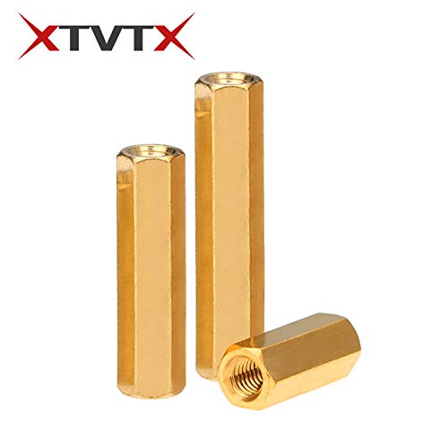 XTVTX 300 Stück M2 Gewinde Messing Sechskant Abstandshalter Edelstahl männlich-weiblich Schraubenmutter-Sortimentssatz Pillar Standoff Spacer für Motherboard