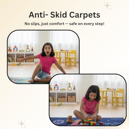 Image of Athom Living Disney Frozen Sisters Runner Carpet 2x4.5 Ft, Soft Printed Mat with Anti-Skid Backing, Durable Washable Runner for Kids Bedroom, Play Area & Playroom Decor