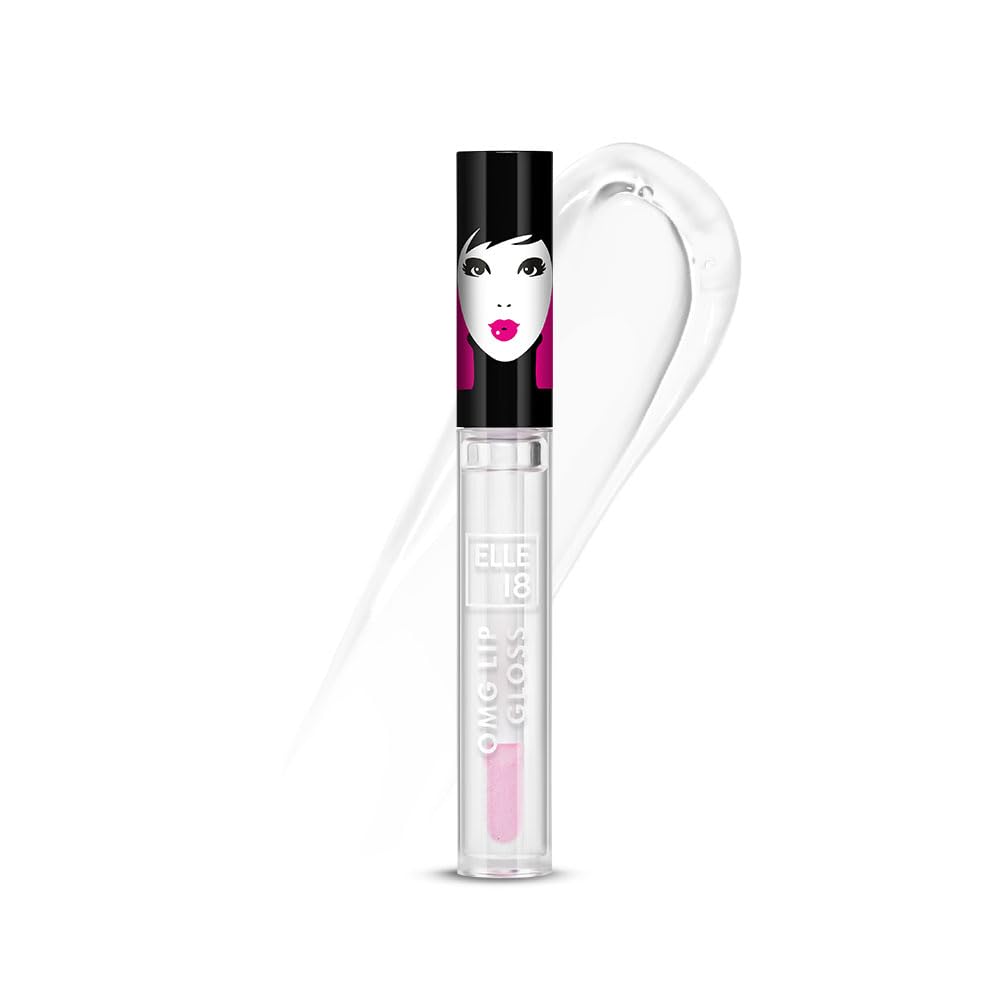Elle 18OMG Lip Gloss, Glossy Finish, Truth or Bare, Non-sticky Formula, Light-weight, Moisturising, Infused with Rapeseed and Jojoba Oil, Full Coverage| 2.5ml